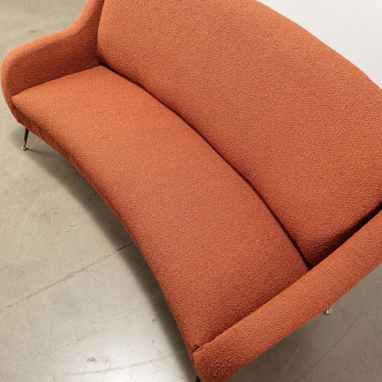20th Century Sofa Fabric Italy 1950s-1960s
