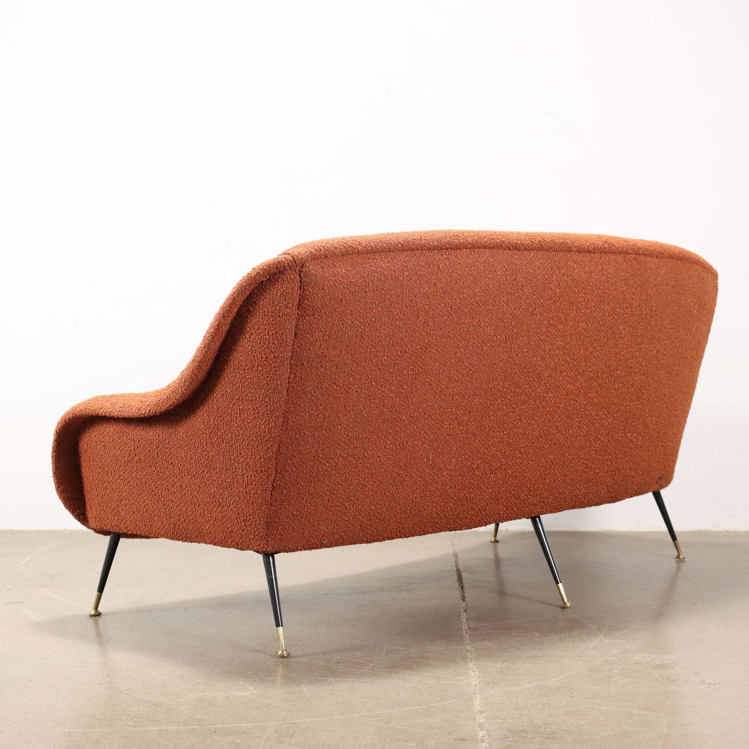Metal Sofa Fabric Italy 1950s-1960s