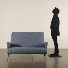 Sofa Foam Metallic Enameled Fabric Italy 1960s Italian Production