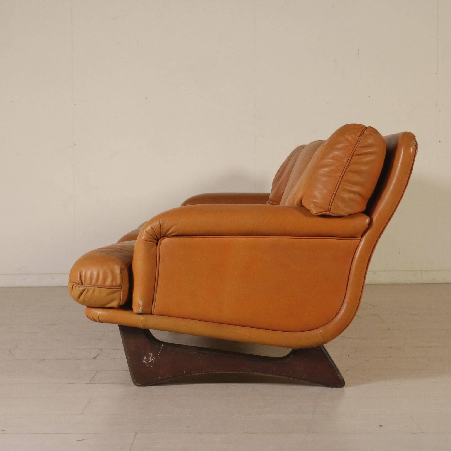 Sofa Foam Padding Leather Upholstery Vintage, Italy, 1960s 1