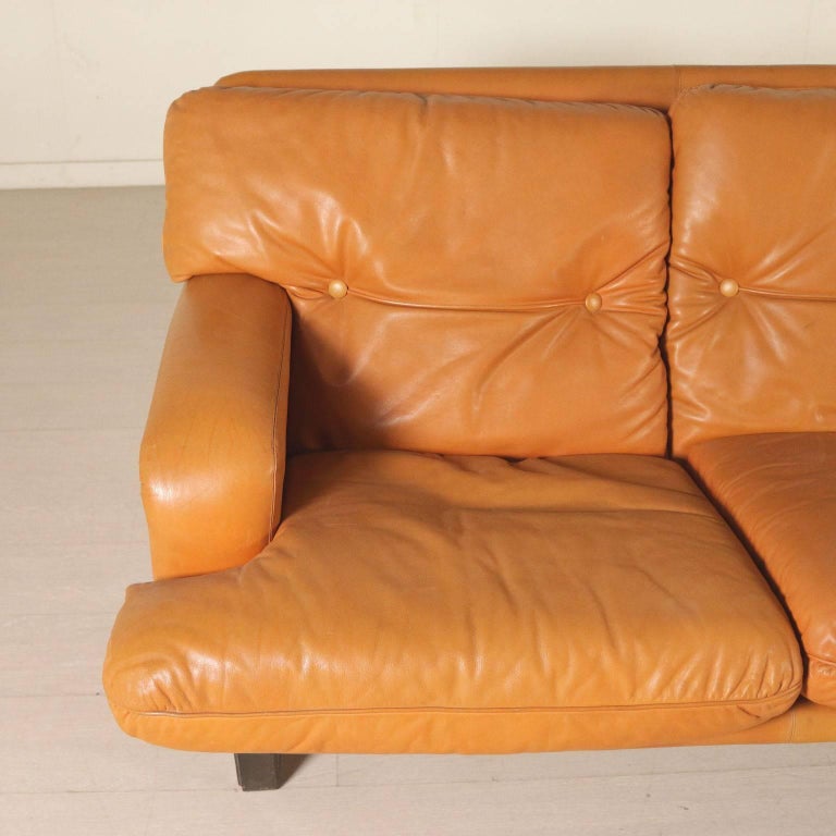 Sofa Foam Padding Leather Upholstery Vintage, Italy, 1960s at 1stDibs