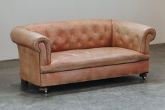 Vintage Leather Chesterfield Sofa From France, Circa 1950