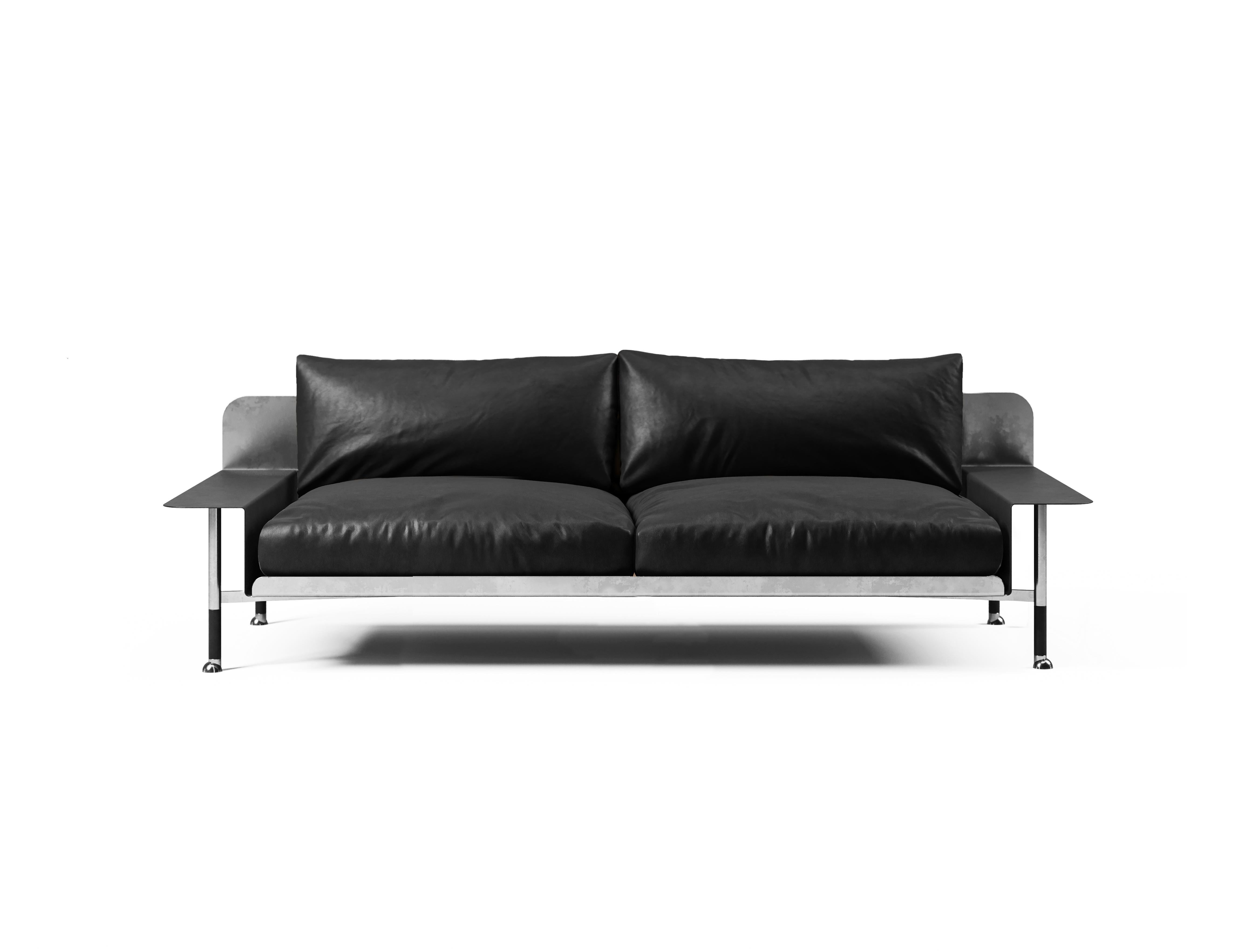 Contemporary Sofa F.R.F.G. '2' with Armrests For Sale