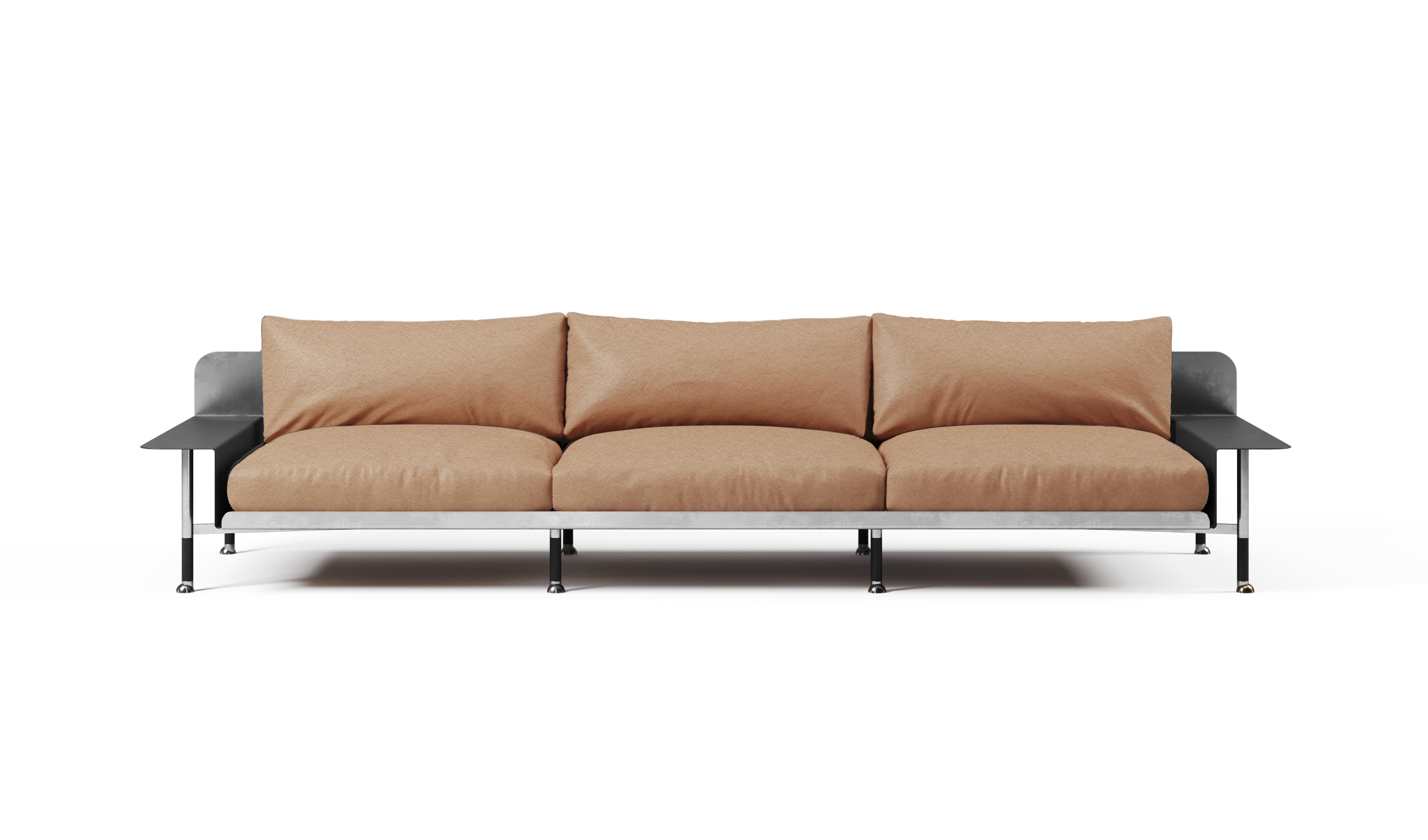 Sofa F.R.F.G. '3' with Armrests For Sale 3