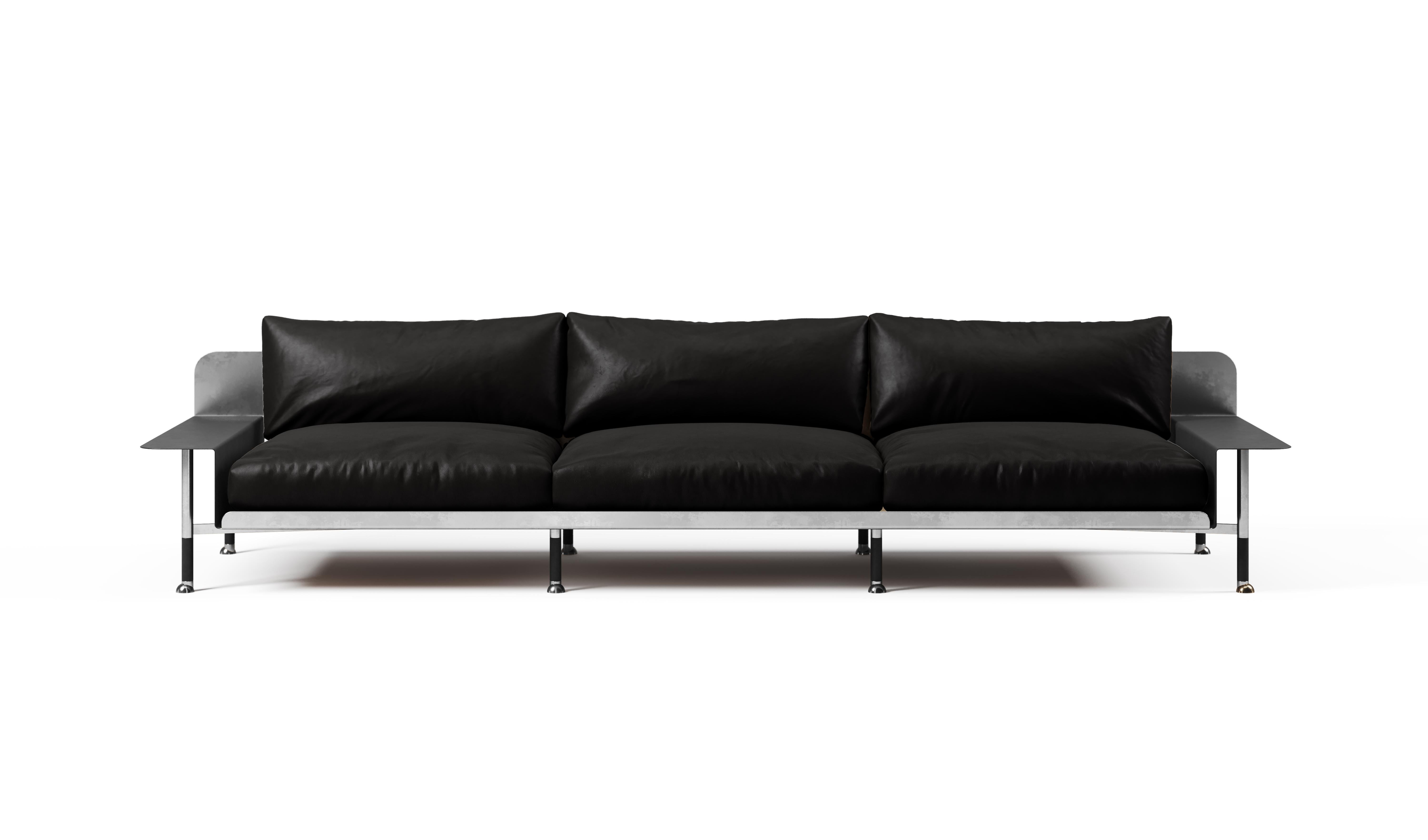 Contemporary Sofa F.R.F.G. '3' with Armrests For Sale