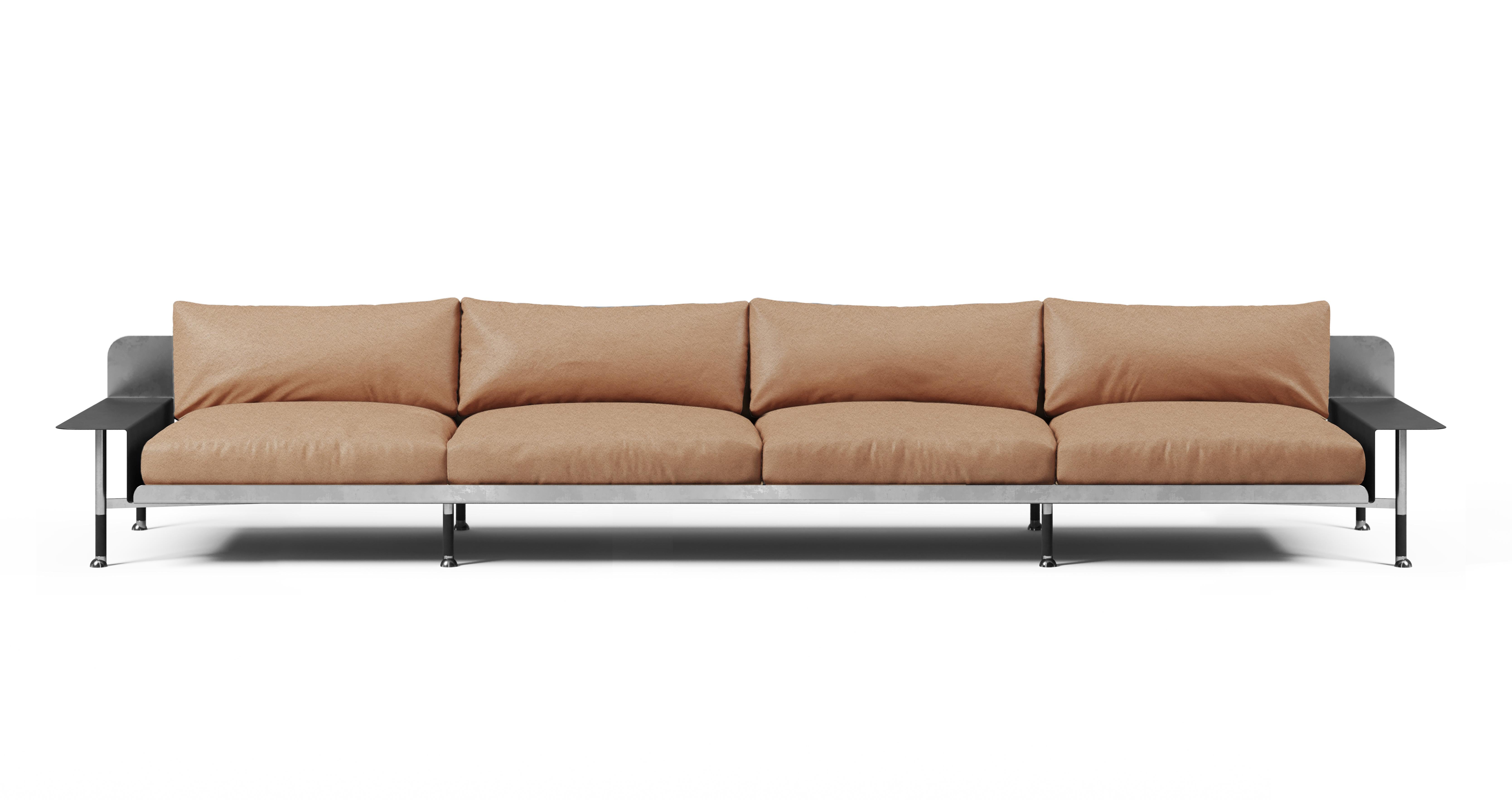 Sofa F.R.F.G. '4' with Armrests For Sale 3