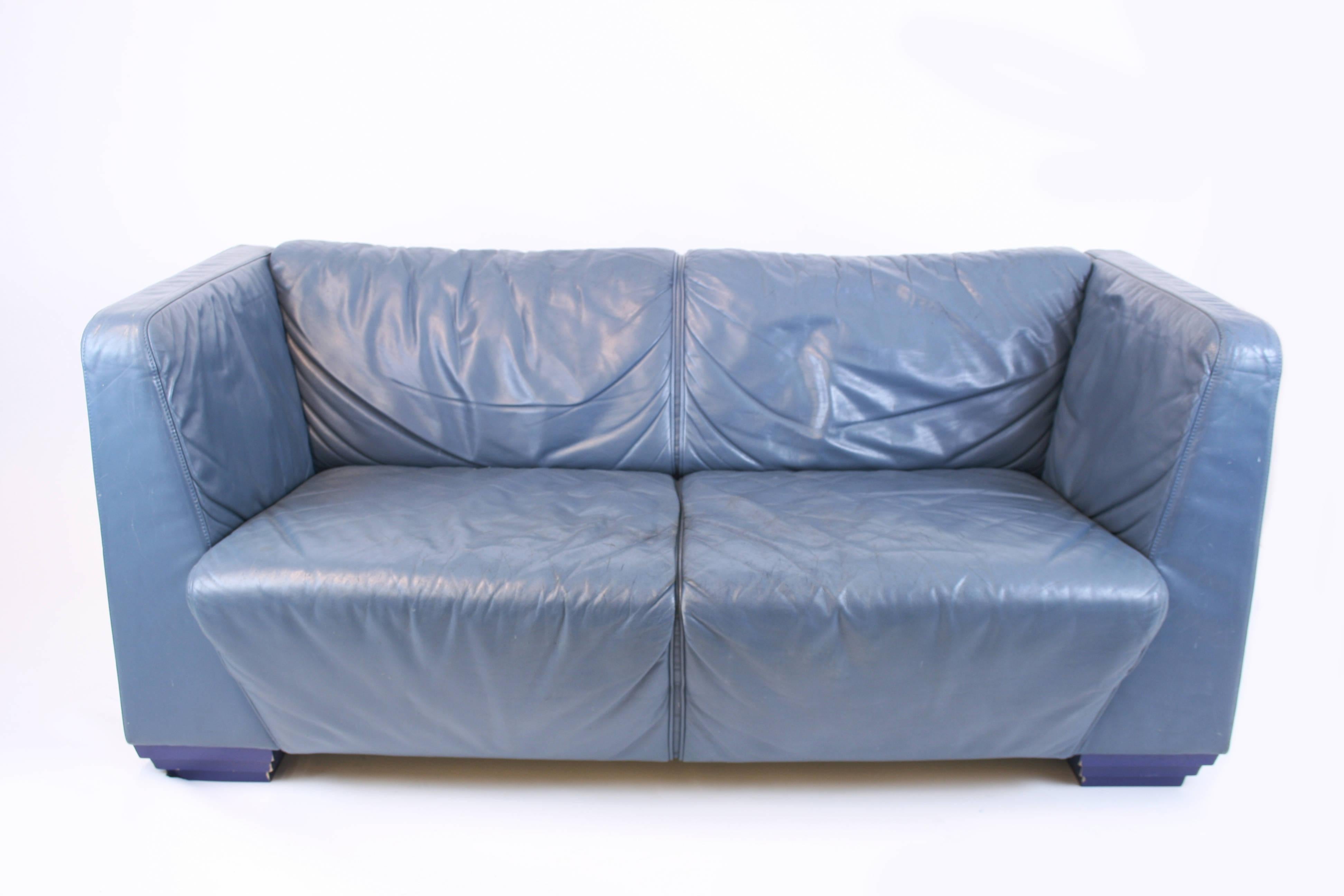 Polished Sofa Geo by Wittmann by Jorgen Kastholm Leather Seating Collectors Item Austria For Sale