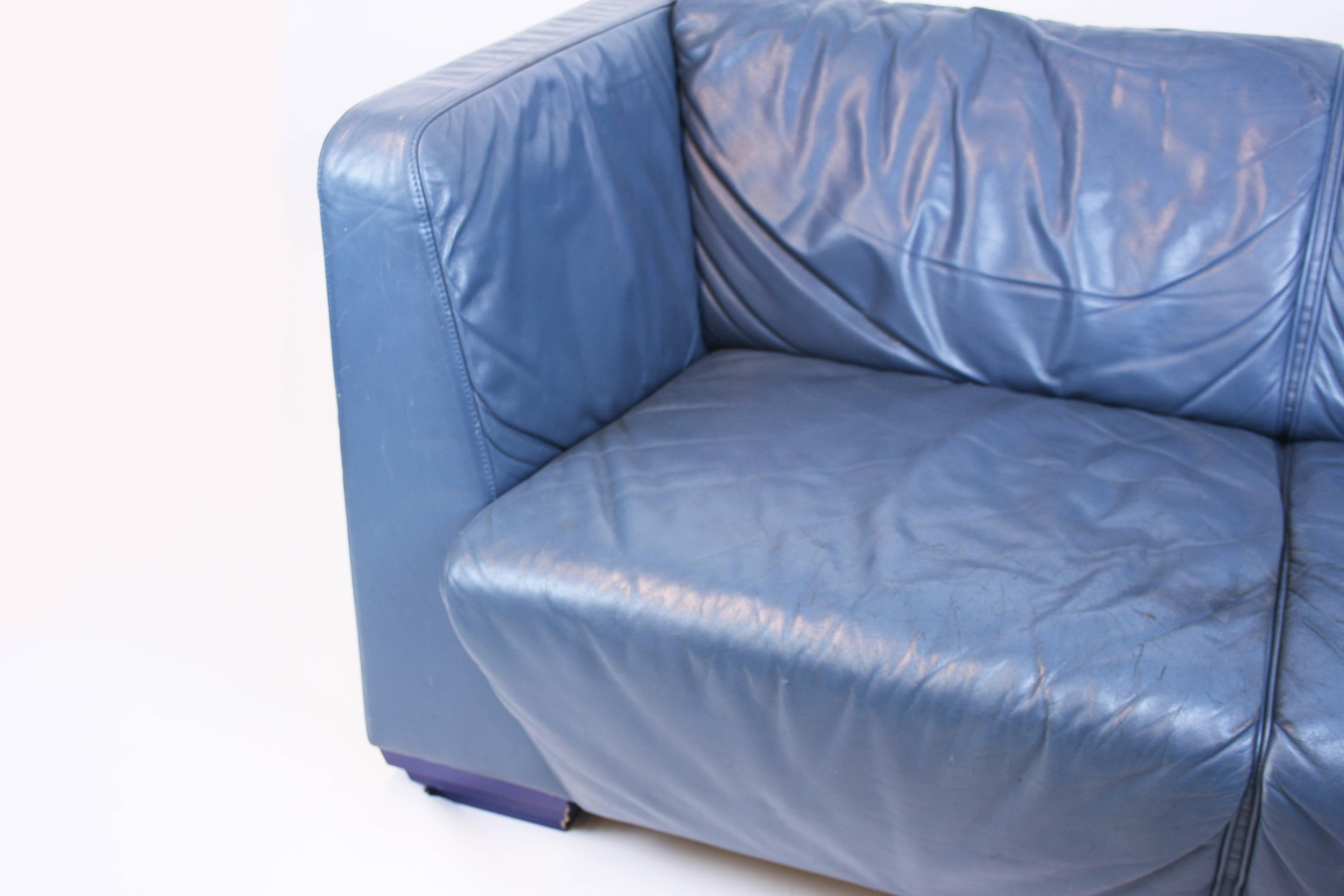 Sofa Geo de Wittmann par Jorgen Kastholm, sièges en cuir, pièce de collection Autriche État moyen - En vente à Vienna, AT