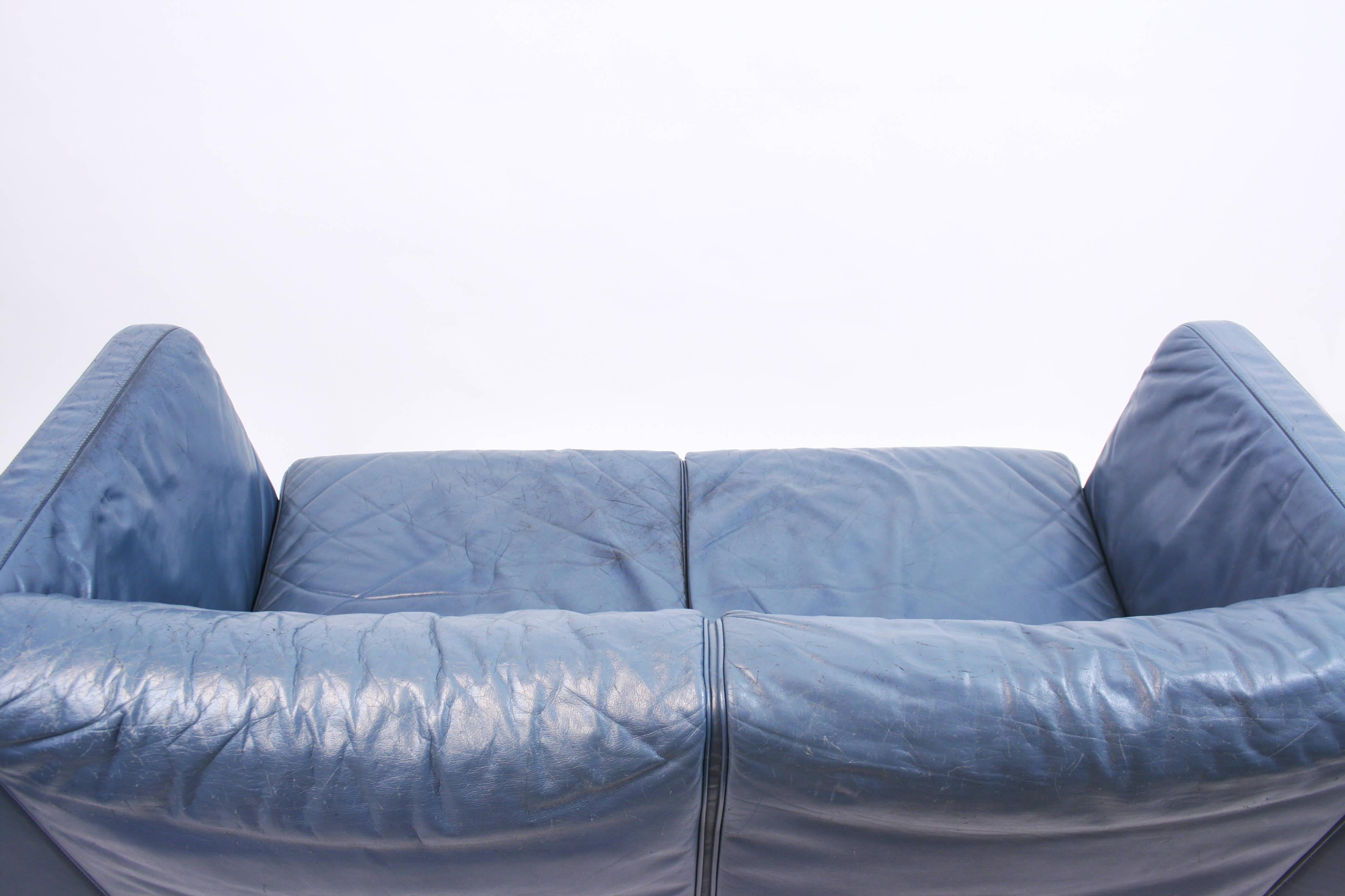 Cuir Sofa Geo de Wittmann par Jorgen Kastholm, sièges en cuir, pièce de collection Autriche en vente