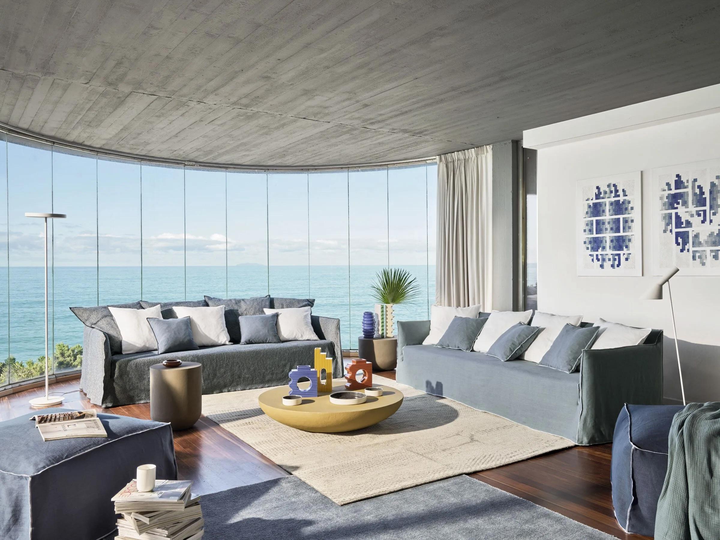 Italian Sofa Gervasoni Ghost 114 design Paola Navone - Depth 100 cm (39.4 in) in vendita