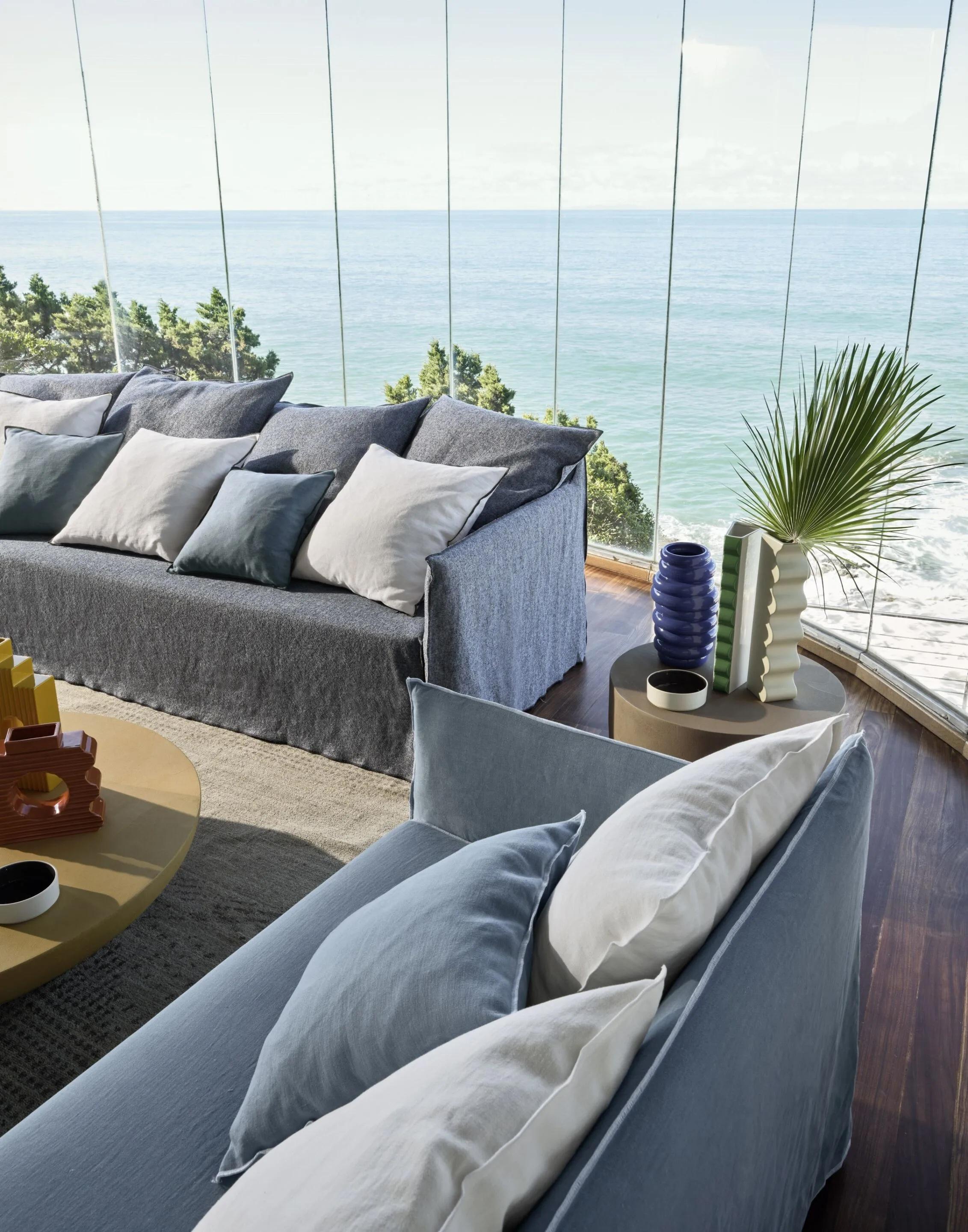 Sofa Gervasoni Ghost 114 design Paola Navone - Depth 100 cm (39.4 in) In condizioni Nuovo in vendita a Alcamo, IT