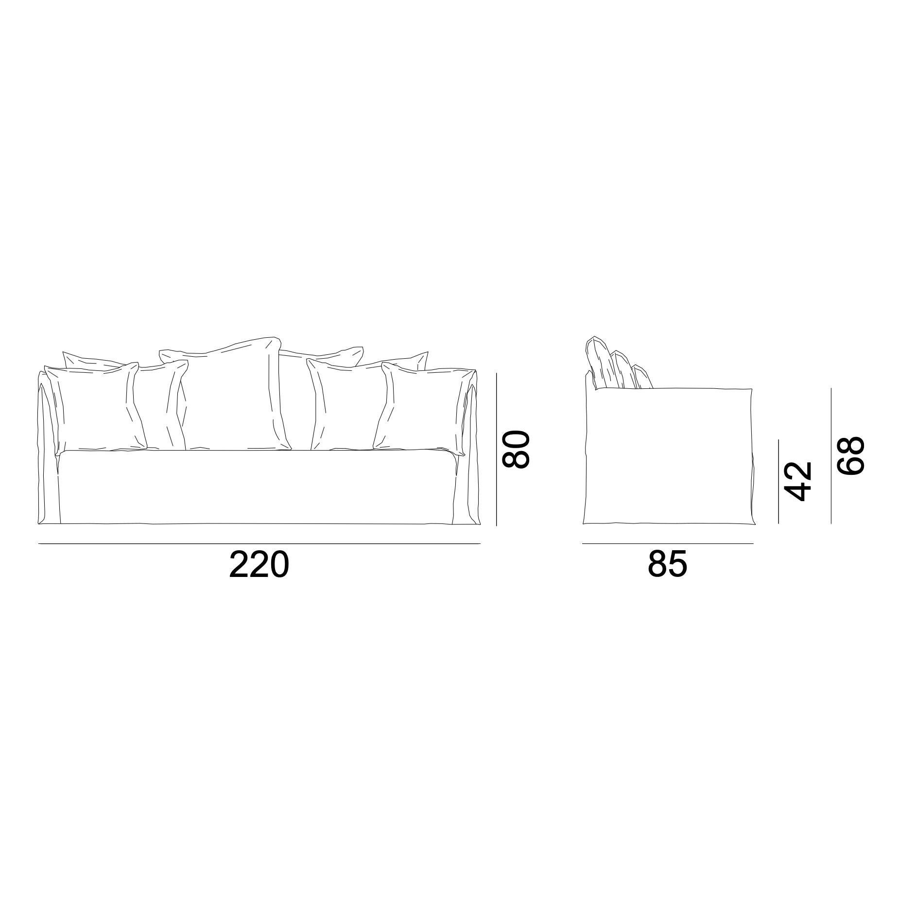 Sofa Gervasoni Ghost 12 design Paola Navone in vendita 2
