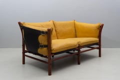 Sofa 'Illona' in Yellow Leather by Arne Norell, 1968