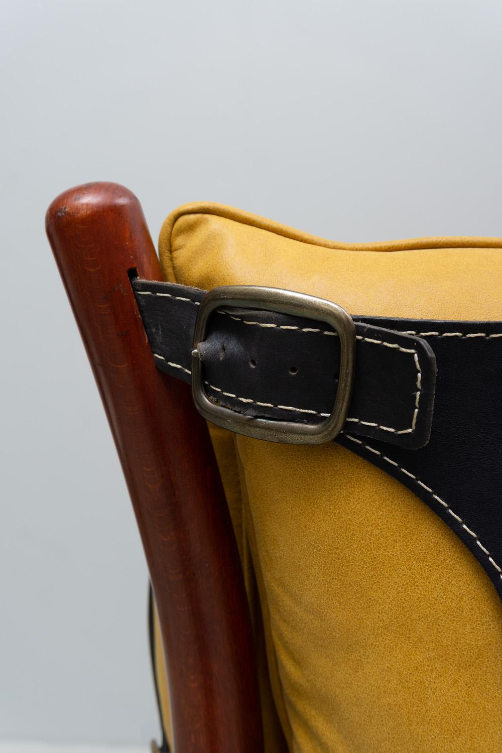 Mid-20th Century Sofa 'Illona' in Yellow Leather by Arne Norell, 1968 For Sale