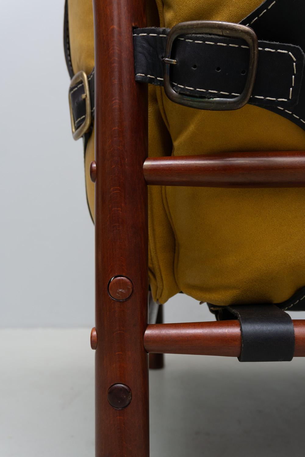 Sofa 'Illona' in Yellow Leather by Arne Norell, 1968 For Sale 1