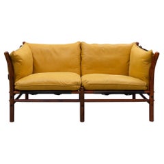 Sofa 'Illona' in Yellow Leather by Arne Norell, 1968