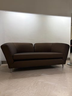 Sofa in brown fabric Fendi Casa