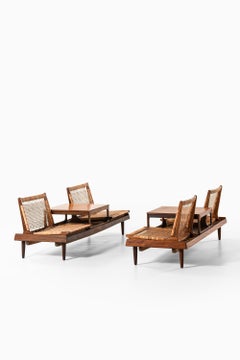 Sofa in Cane and Teak by Hans Olsen, 1957
