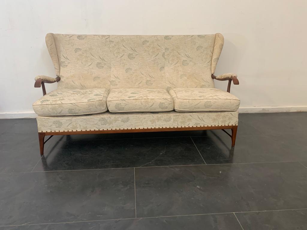 Italian Sofa in Cherrywood by Paolo Buffa, 1950s For Sale
