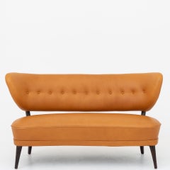 Sofa aus cognacfarbenem Leder von Otto Schultz