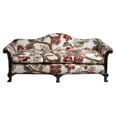 Sofa in Embroidered Linen by Pierre Frey, England circa 1900