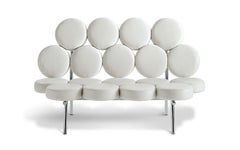 Sofa in leather Alivar Mvsevm 484 (Marshmallow) design George Nelson - White