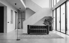 Sofa in leather Alivar Mvsevm 632 (Kubus) design Josef Hoffmann year 1910