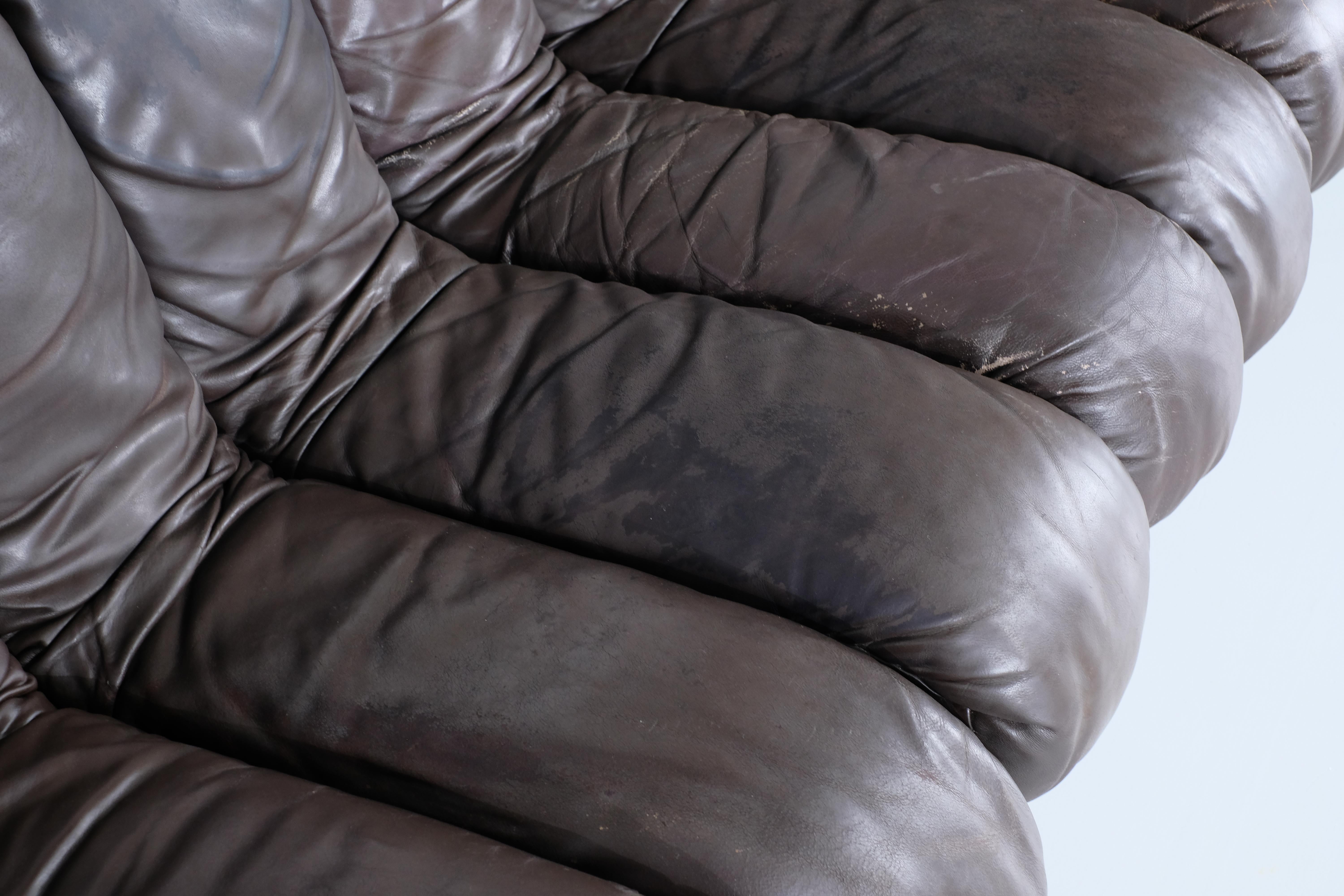 Sofa aus Leder Non Stop „Ds 600“ für De Sede, Schweiz 1970er Jahre. im Angebot 7