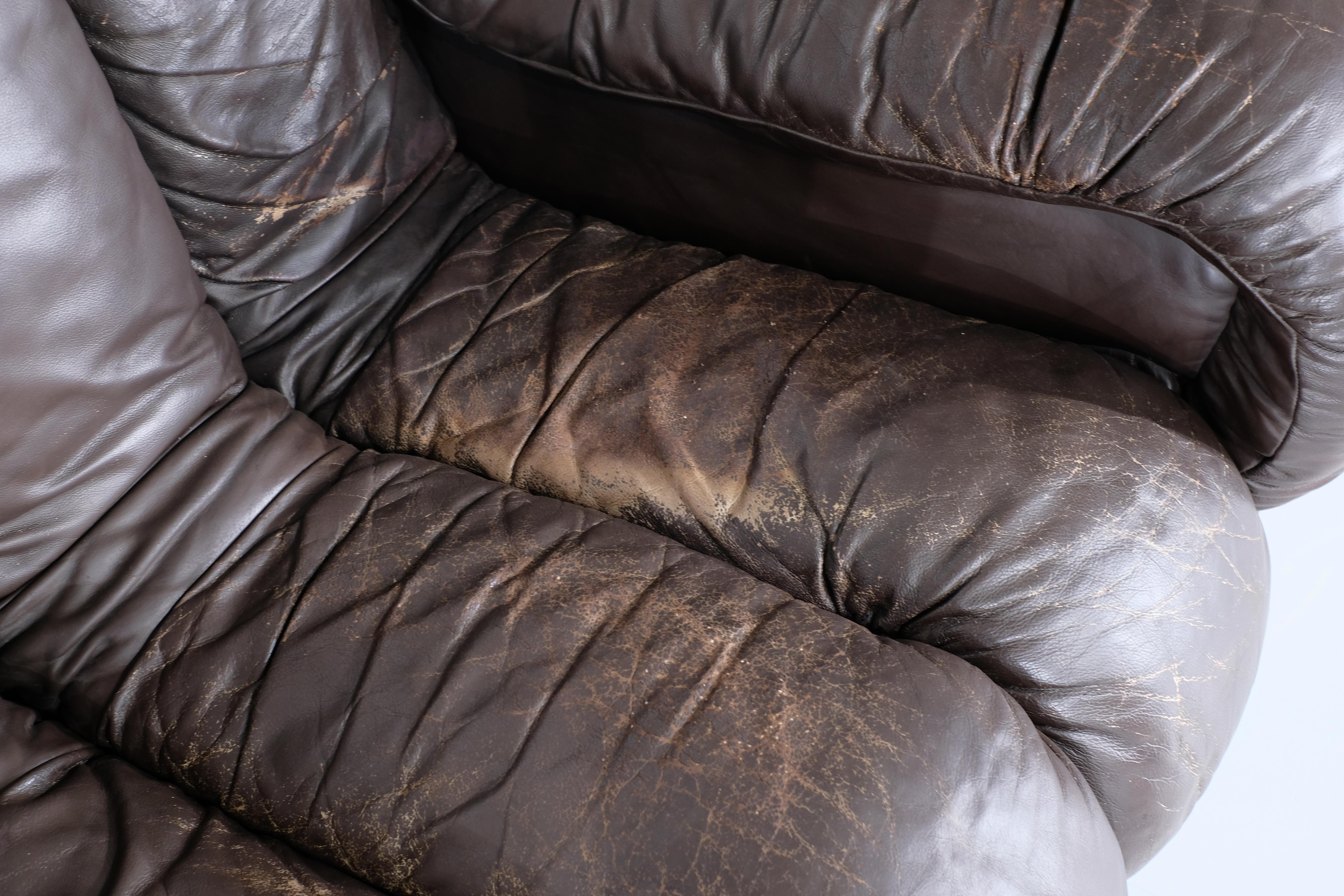 Sofa aus Leder Non Stop „Ds 600“ für De Sede, Schweiz 1970er Jahre. im Angebot 10