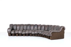 Sofa in Leather Non Stop "Ds 600" for De Sede, Switzerland 1970s.