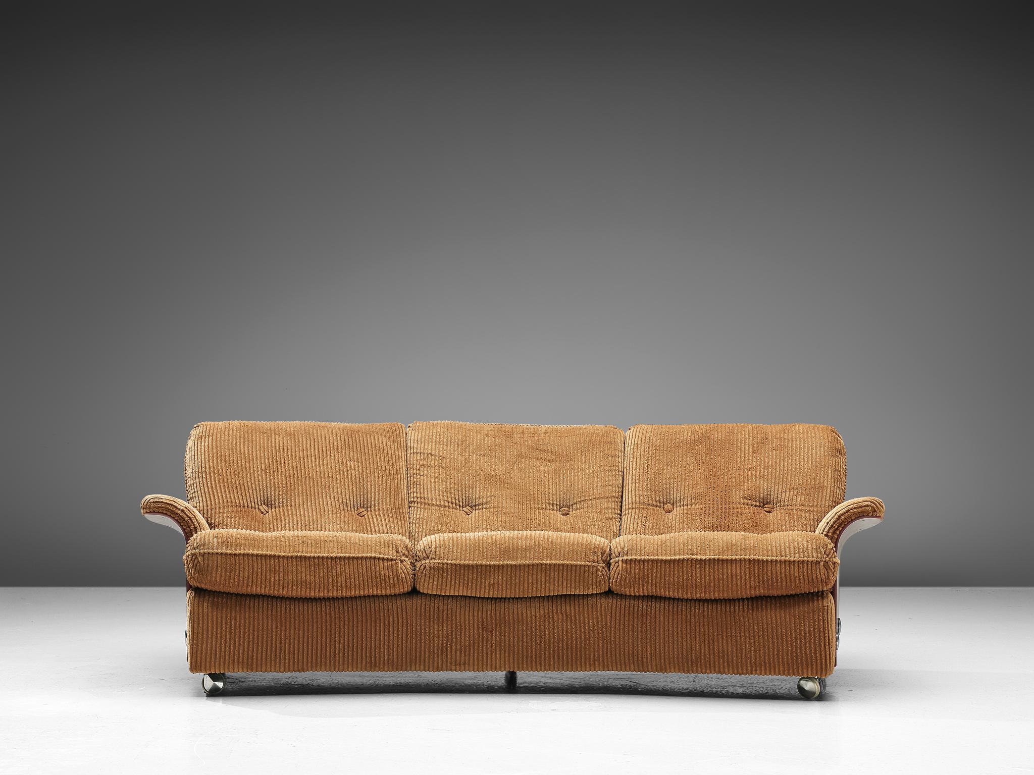 brown corduroy couch