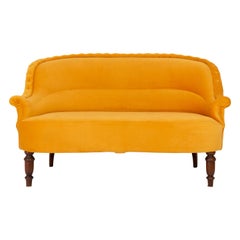 Sofa in Louis XVI Style Yellow Mustard, 1930s, Germany