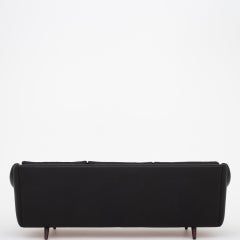 Sofa in Original Black Leather by Aage Christensen