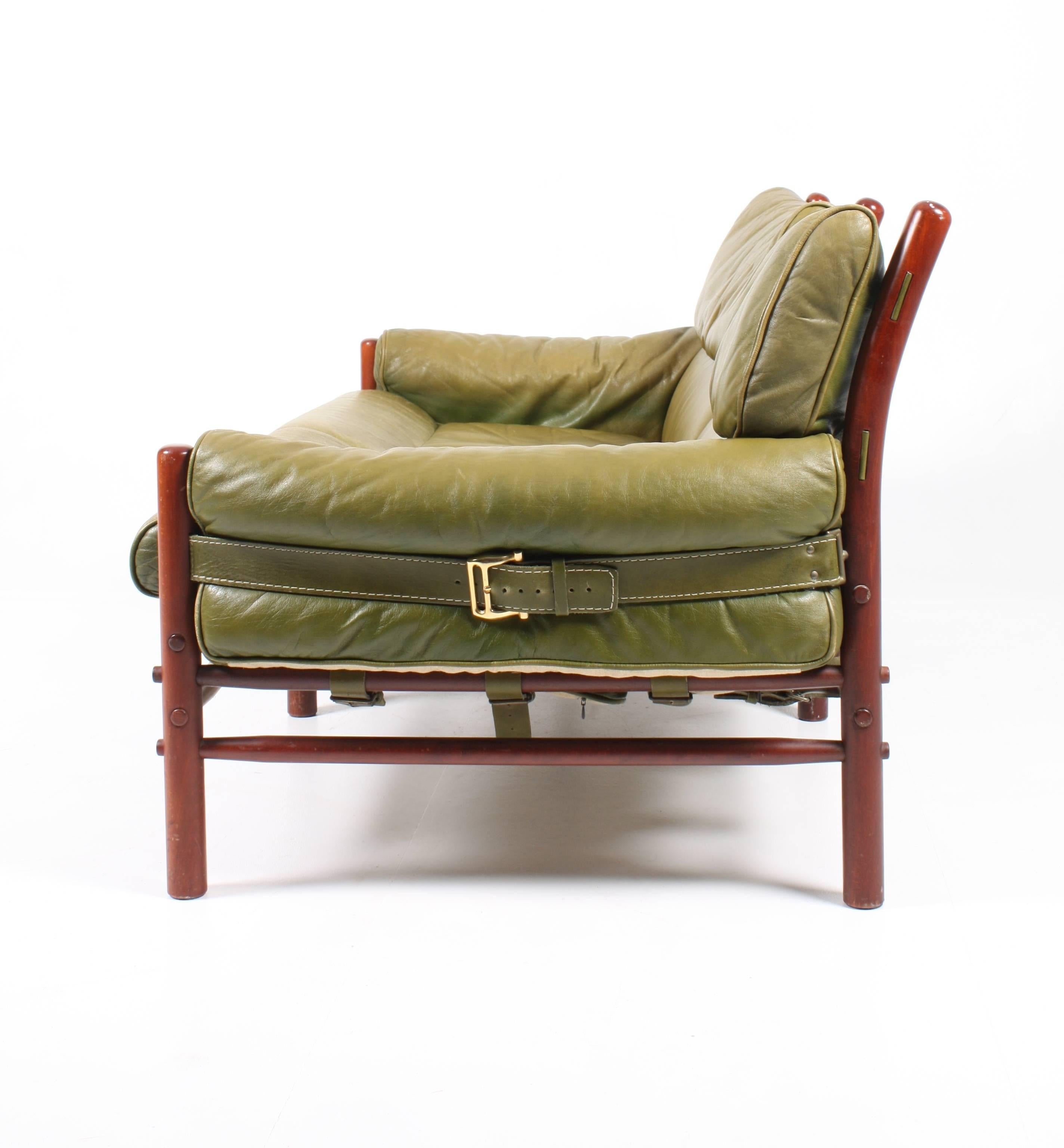 Sofa in Patinated Leather by Arne Norell For Sale 1