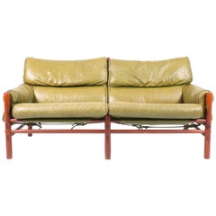 Sofa in Patinated Leather by Arne Norell