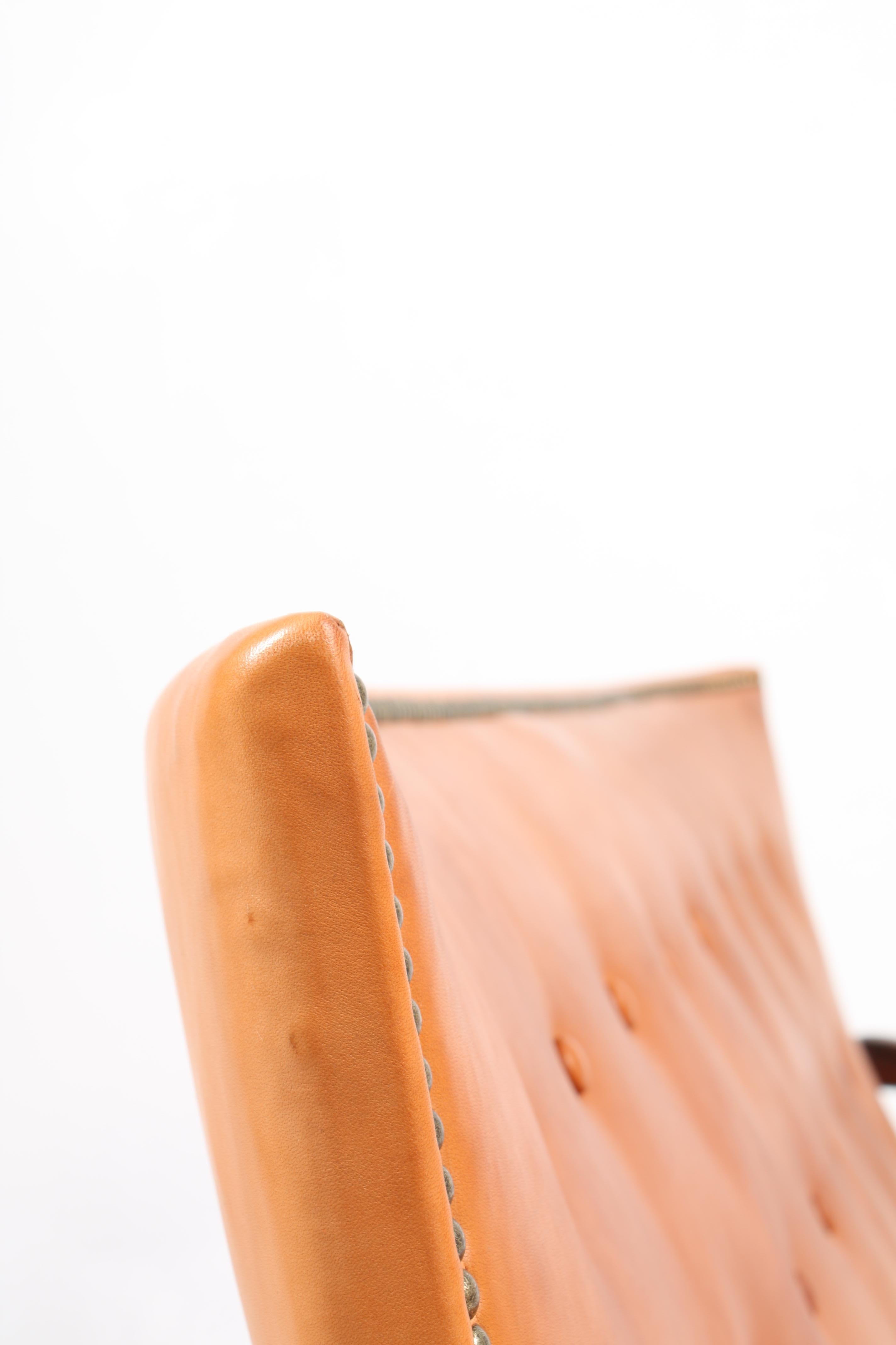 Sofa in Patinated Leather by Cabinetmaker Frits Hennigsen Made in Denmark, 1940 2