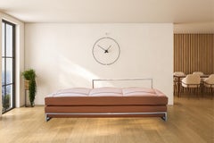 canapé en cuir cognac, par Eileen Gray, 1980/1990