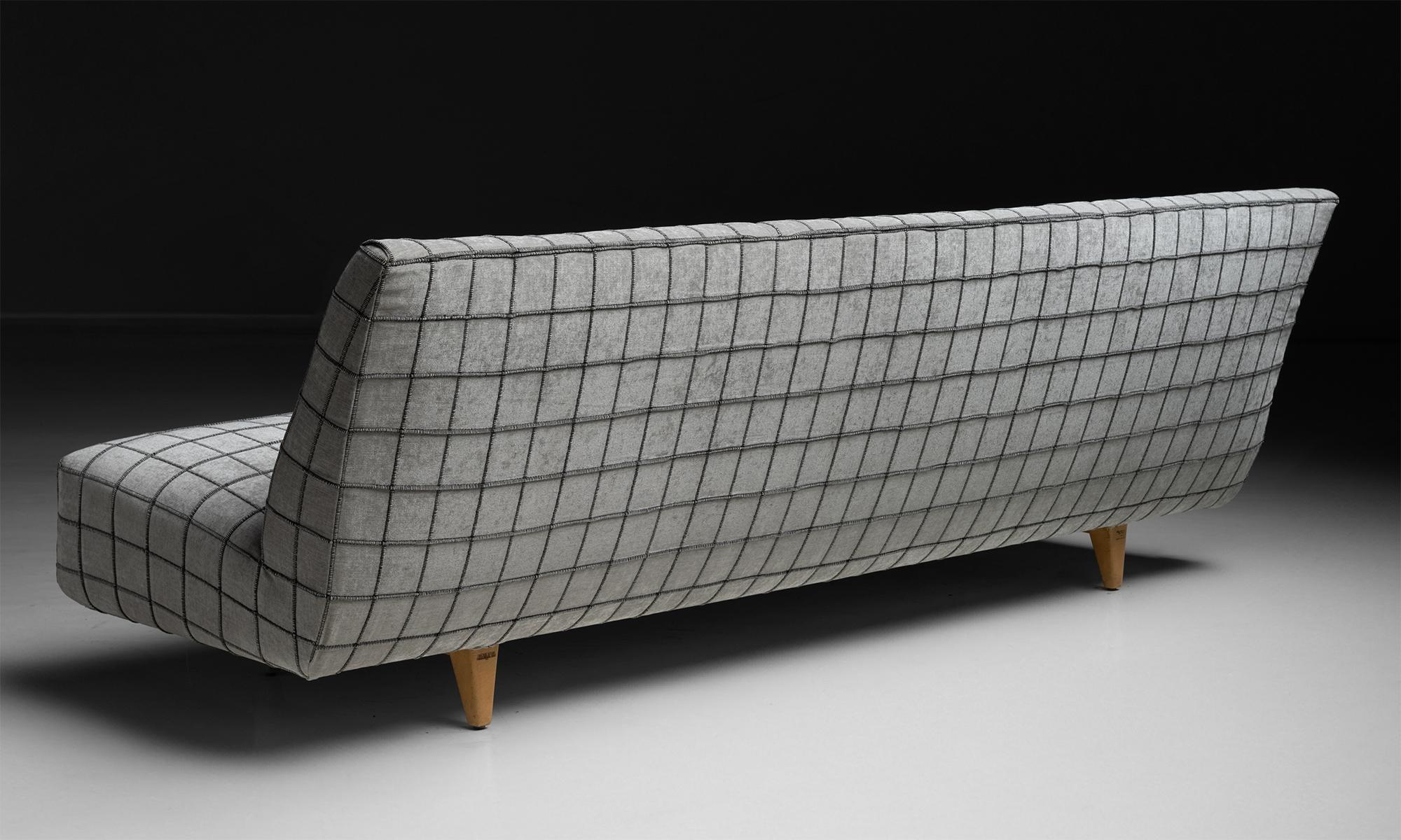 Sofa in Pierre Frey Fabric, Sweden circa 1961 In Good Condition For Sale In Culver City, CA