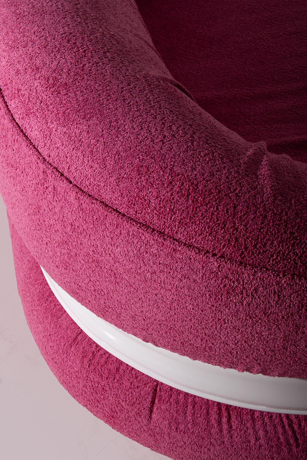 Sofá Premiere en bouclé rosa de Adriano Piazzesi Bouclé en venta