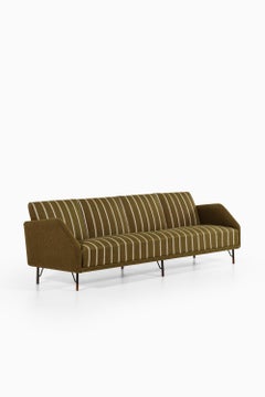 Sofa aus Palisanderholz, Stahl und Originalwollstoff von Finn Juhl, 1953