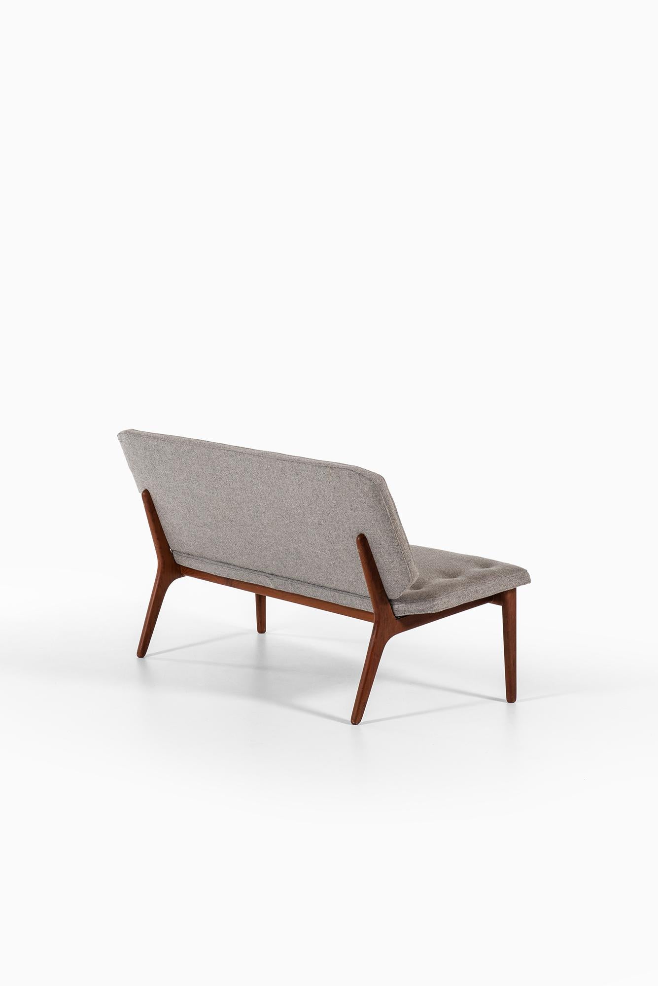 Sofa in Teak and Grey Fabric Produced in Denmark For Sale 1