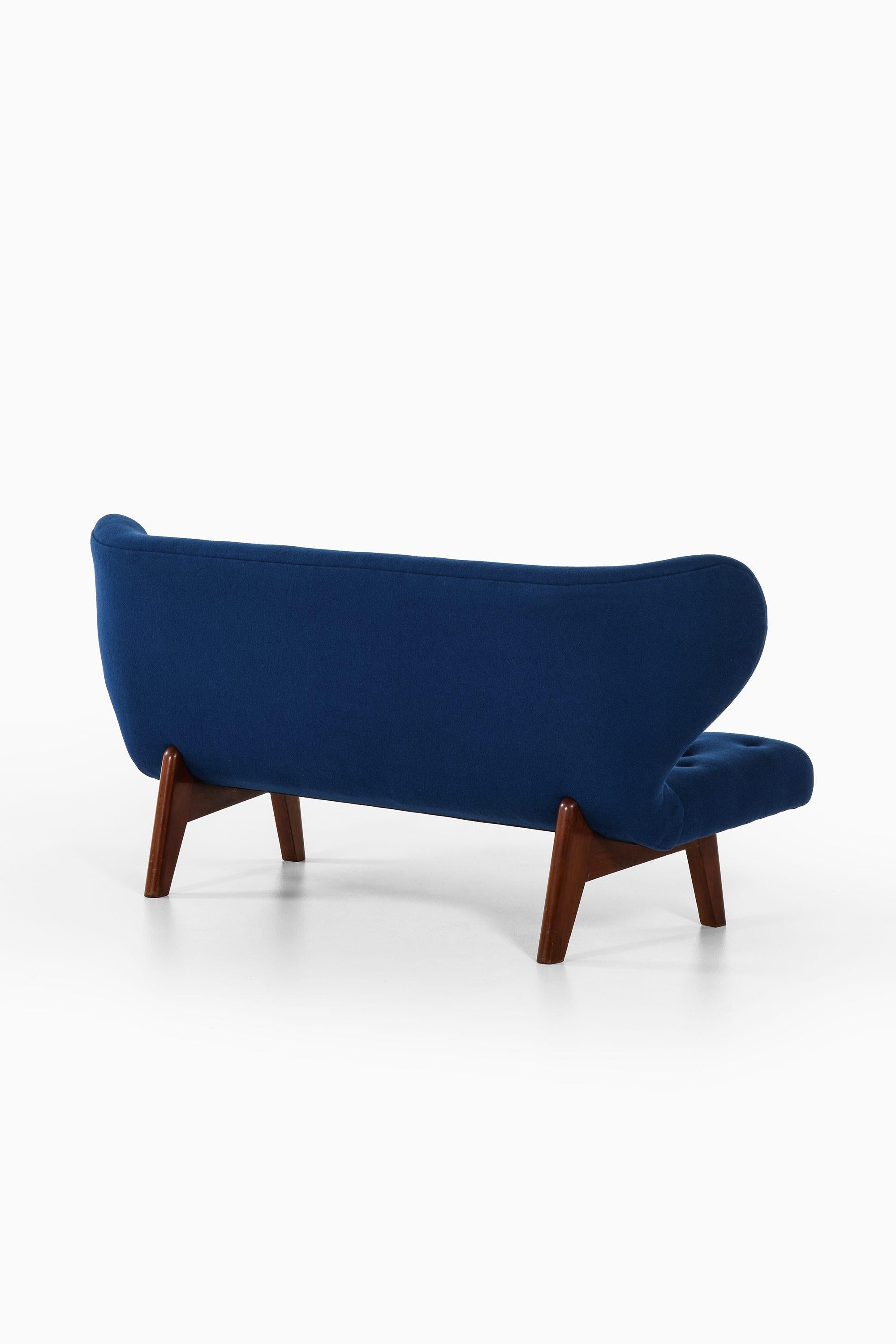Danish Sofa in Teak and Reupholstered in Kvadrat Fabric, 1940's For Sale