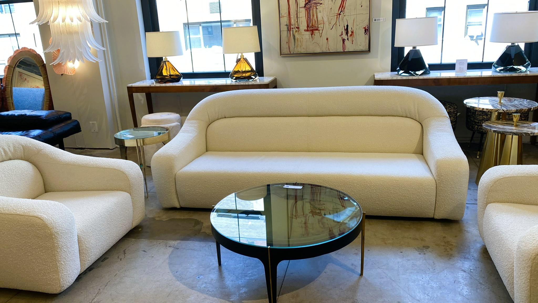 Sofá de estilo George Bighinello para Eurosalotto en Boucle Marfil, Italia en venta 6