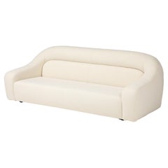 Sofa in the Style of George Bighinello for Eurosalotto in Ivory Boucle, Italy