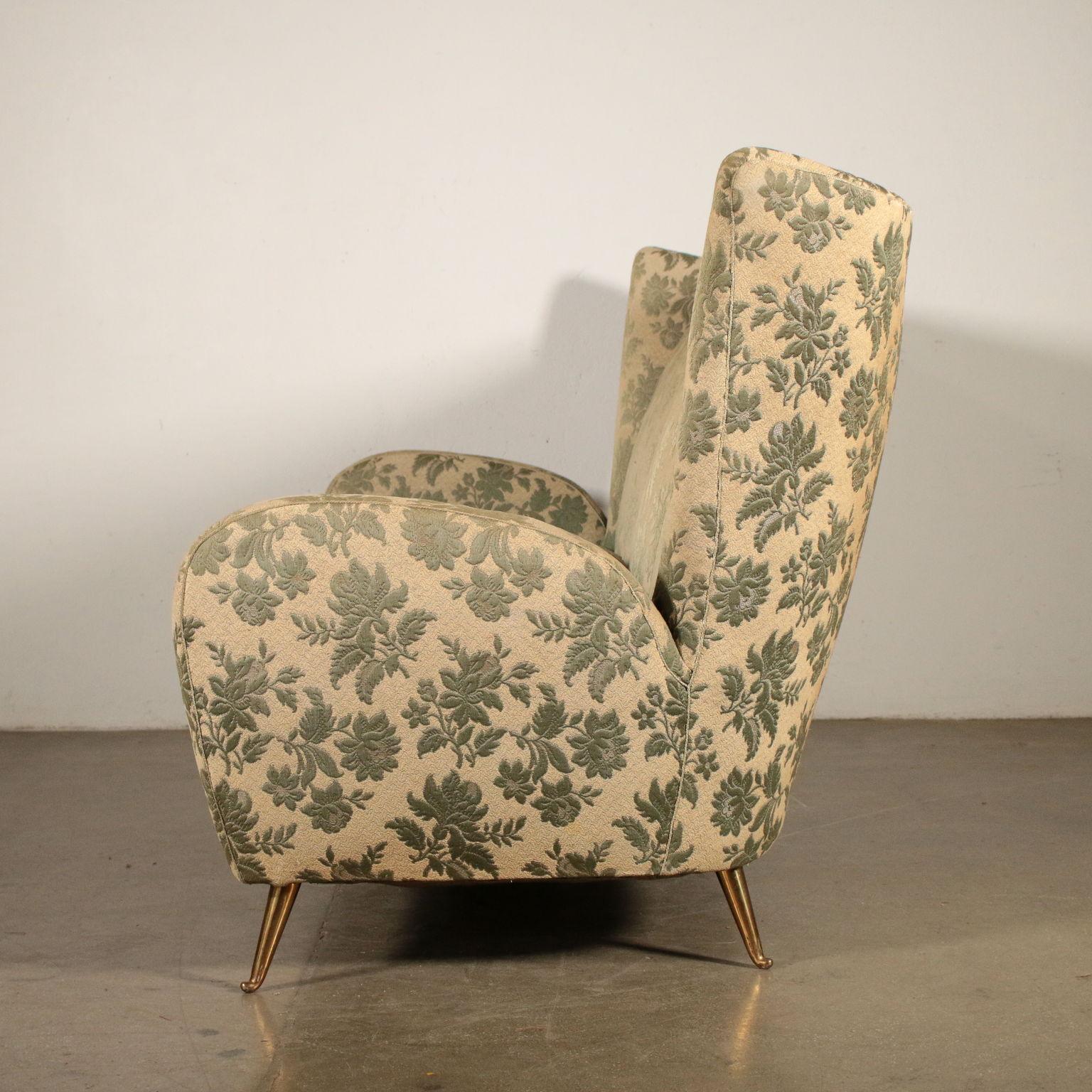 Sofa in the Style of Paolo Buffa Fabric Vintage, Italy, 1950s 1