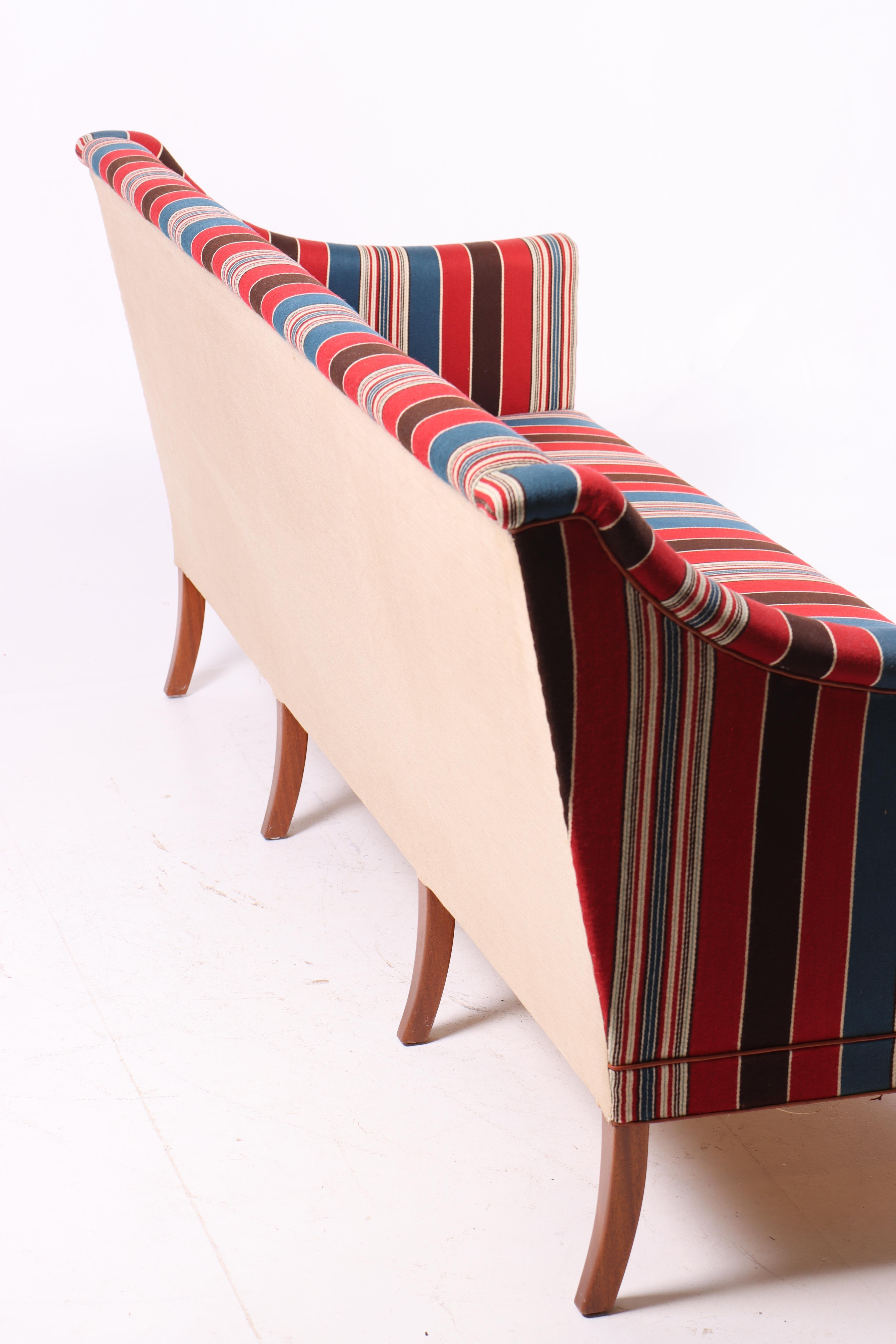 Sofa in Wool by Kaare Klint For Rud Rasmussen, 1950s For Sale 5