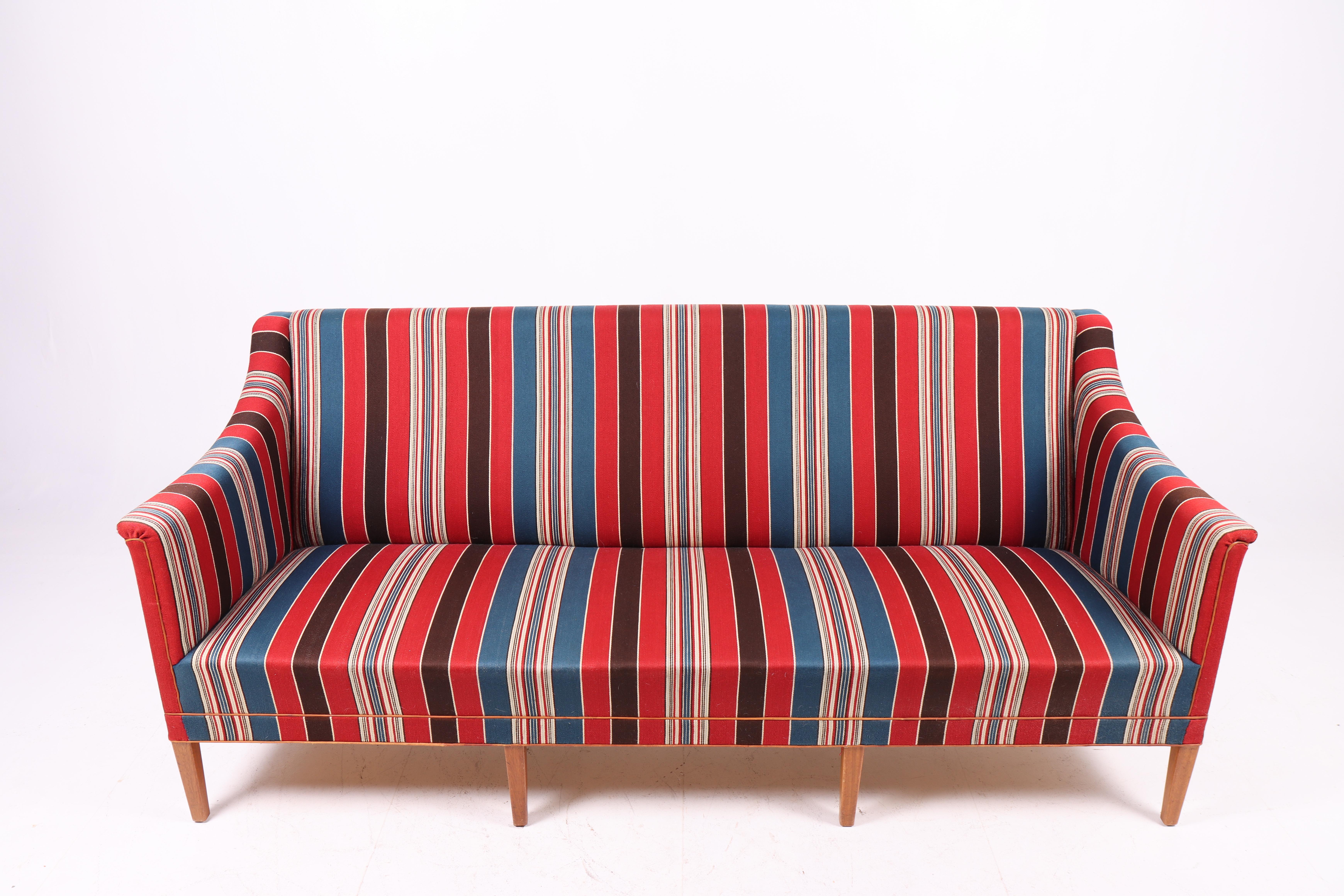 Danish Sofa in Wool by Kaare Klint For Rud Rasmussen, 1950s For Sale