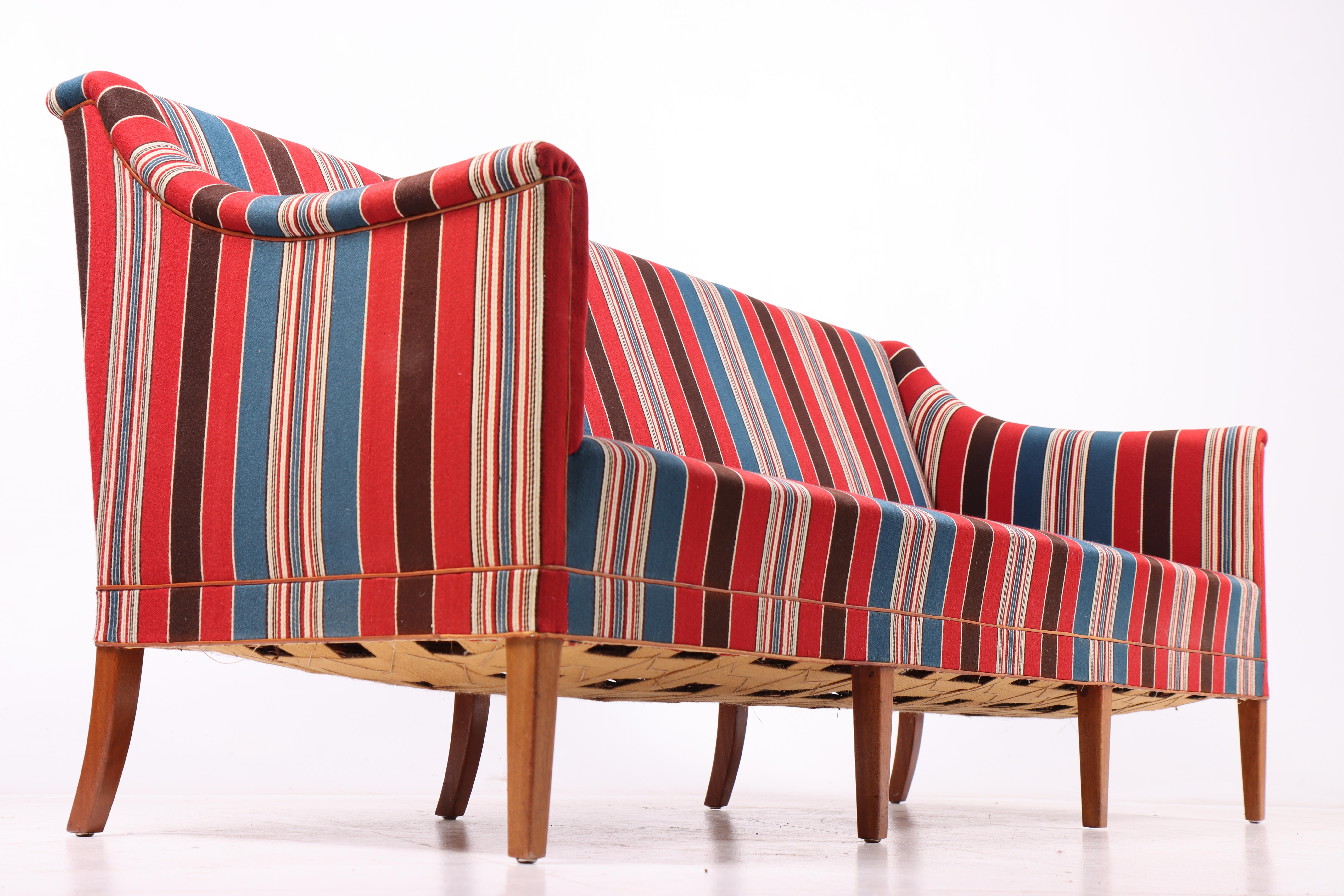 Sofa in Wool by Kaare Klint For Rud Rasmussen, 1950s In Good Condition For Sale In Lejre, DK