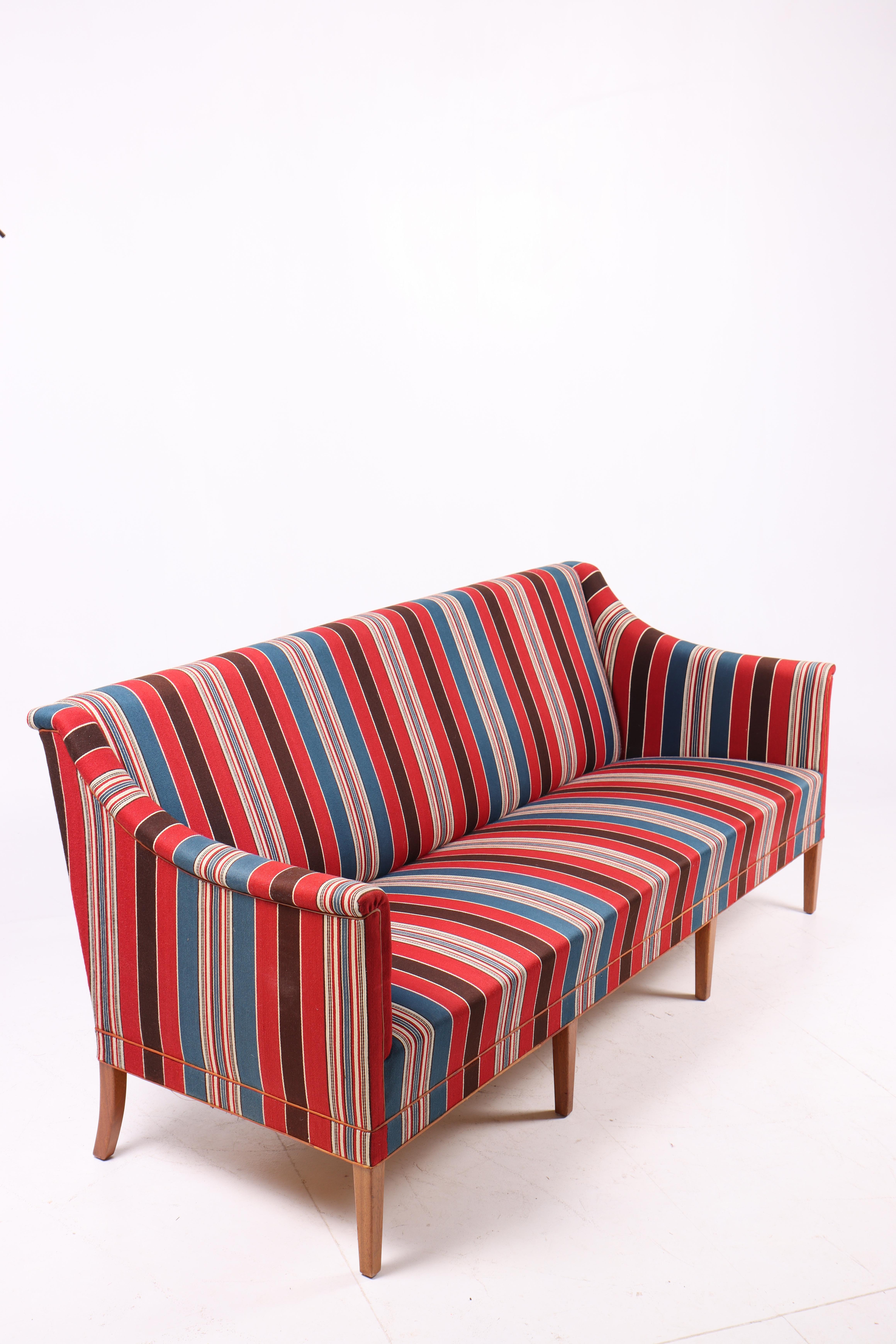 Sofa in Wool by Kaare Klint For Rud Rasmussen, 1950s For Sale 1
