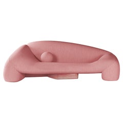 Sofa Jell in Pink Kvadrat fabric Onyx Finish by Alter Ego Studio